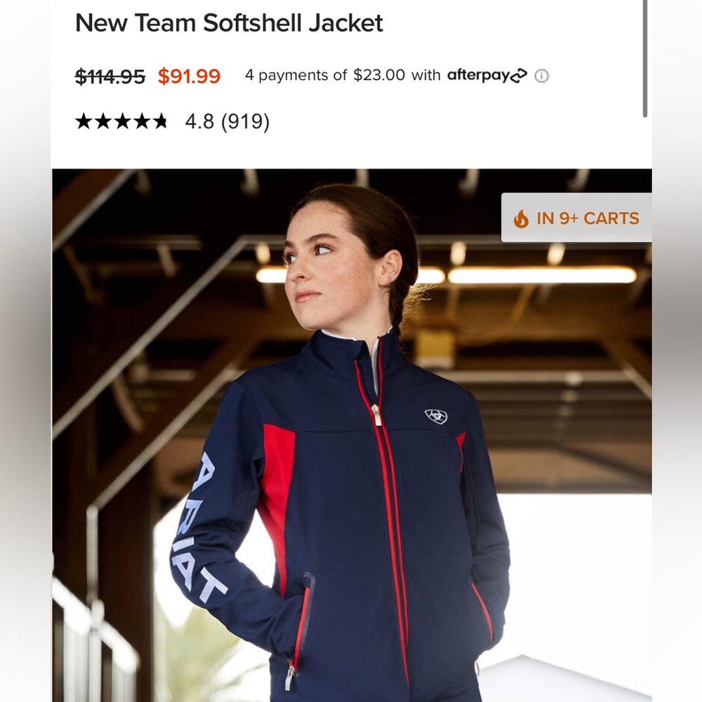 Brand New Ariat Women's Jacket, Red and Blue